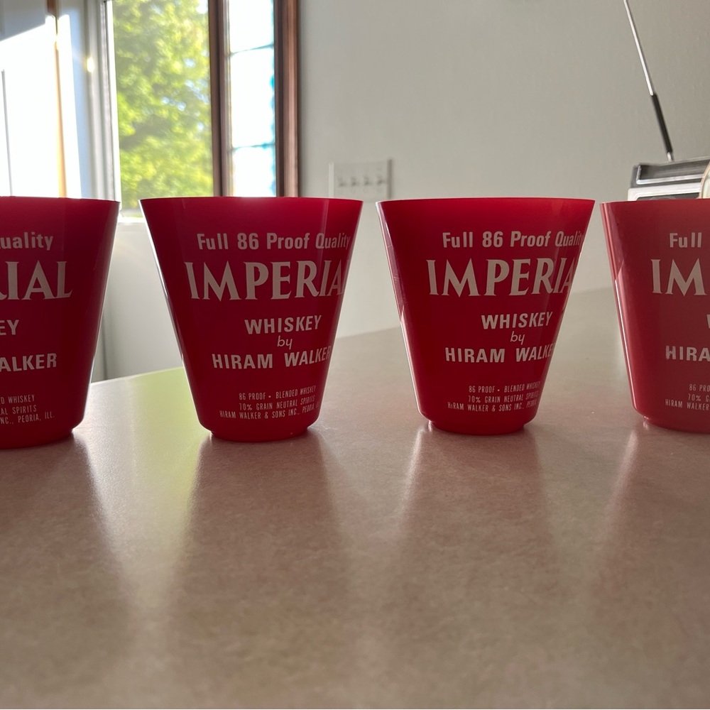 Red Whiskey Glass Set